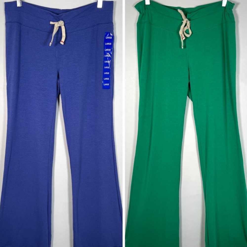 Abbot Main Women's Lot of 2 Bundles Ultra Soft Lounge Pants Large Blue / Green